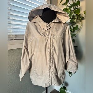 ZARA lightweight hooded beige jacket, Size M